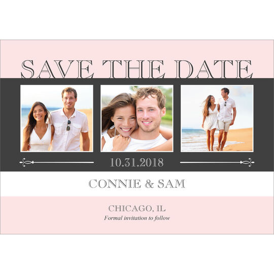 Blush Blissful Love Photo Save the Date Cards